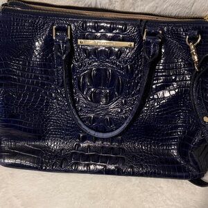 Brahmin Midnight Blue Finley Satchel